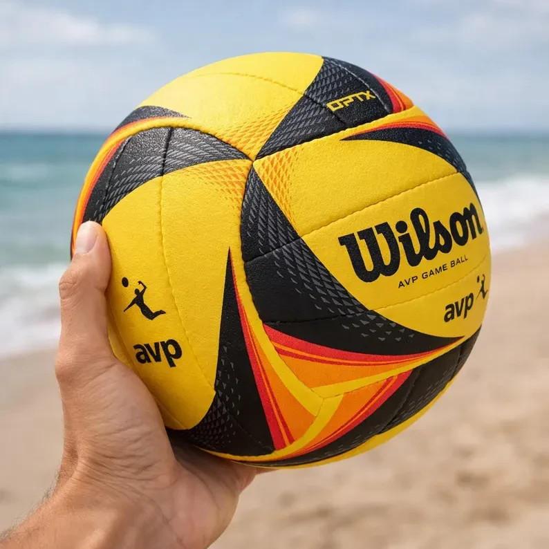 Wilson AVP OPTX Official Game Beach Volleyball – Yellow/Black