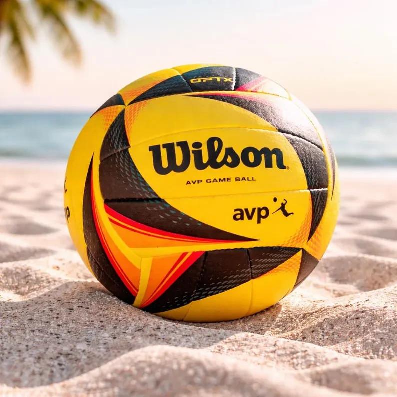 Wilson AVP OPTX Official Game Beach Volleyball – Yellow/Black